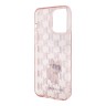 Karl Lagerfeld для iPhone 15 Pro Max чехол PC/TPU Monogram NFT Choupette Hard Pink