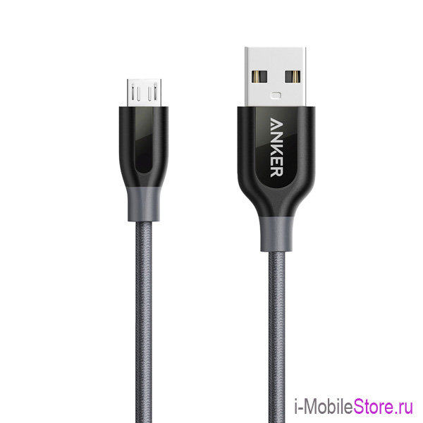 Anker Powerline+ micro-USB (0.9 м), серый (A8142GA1) A8142GA1