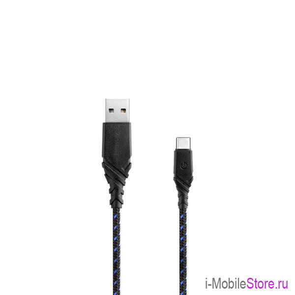EnergEA NyloGlitz USB-A/USB-Type-C 2.0 (0.18 м), синий CBL-NG20CA-BLU018