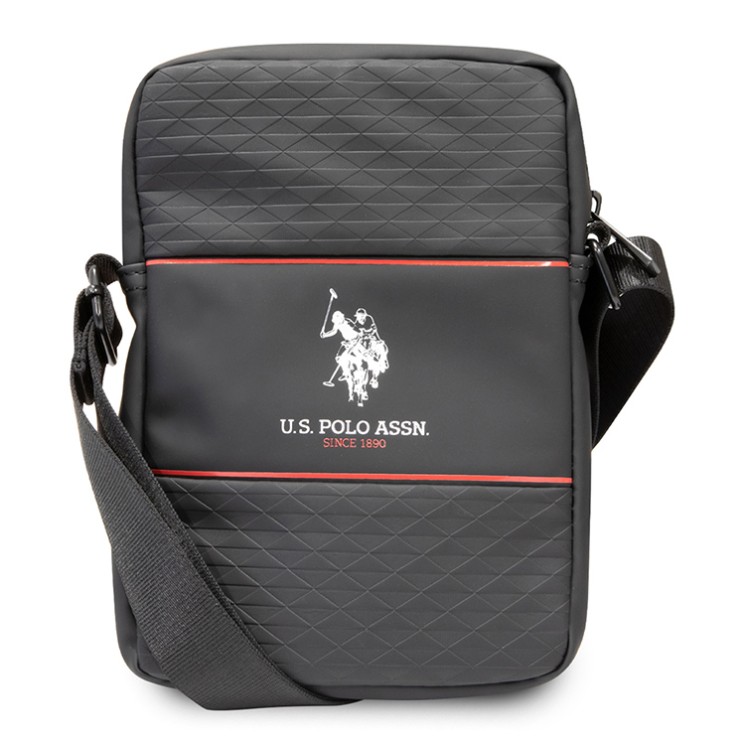 U.S. Polo Assn. для планшетов 8" сумка Tablet Bag Textured pattern Double Horse logo Black