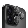 BlueO стекло для iPhone 16 Pro/16 Pro Max, Camera Lens 99-AR PVD Alloy 3 шт. Black Titan (+instal)