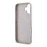 Guess для iPhone 16 чехол PU кожа 4G Bottom stripe Metal logo Pink