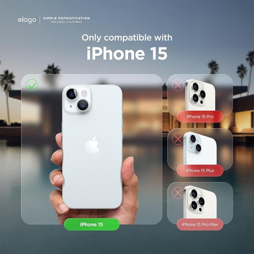 Elago для iPhone 15 чехол Soft silicone (Liquid) Stone (MagSafe)