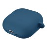 Uniq для Airpods 4 чехол NEXO Liquid silicone +carabin +Sports ear hooks Pacific Blue