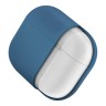 Uniq для Airpods 4 чехол NEXO Liquid silicone +carabin +Sports ear hooks Pacific Blue