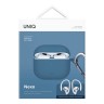 Uniq для Airpods 4 чехол NEXO Liquid silicone +carabin +Sports ear hooks Pacific Blue