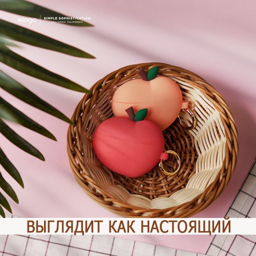 Чехол Elago Peach Hang case для AirPods Pro, красный