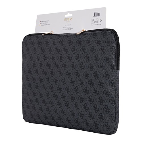 Guess для ноутбуков 16" чехол 4G Bag with Zipper pocket Triangle metal logo Black