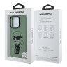 Karl Lagerfeld для iPhone 16 Pro Max чехол Liquid Silicone NFT Graffiti Karl Ikonik Hard Khaki (MagSafe)