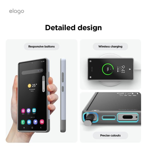Elago для Galaxy S25 Ultra чехол GLIDE (tpu+pc) Light Blue/Medium Grey (Magnetic)