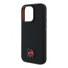 DKNY для iPhone 16 Pro чехол Liquid silicone Heart Metal logo & Camera Hard Black (MagSafe)