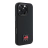 DKNY для iPhone 16 Pro чехол Liquid silicone Heart Metal logo & Camera Hard Black (MagSafe)