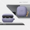 Силиконовый чехол Elago Silicone Hang case для Galaxy Buds 2/Live/Pro, Lavender Grey