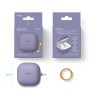 Силиконовый чехол Elago Silicone Hang case для Galaxy Buds 2/Live/Pro, Lavender Grey