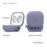 Силиконовый чехол Elago Silicone Hang case для Galaxy Buds 2/Live/Pro, Lavender Grey