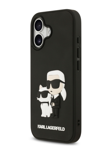 Karl Lagerfeld для iPhone 17 чехол 3D Rubber NFT Karl & Choupette Hard Black