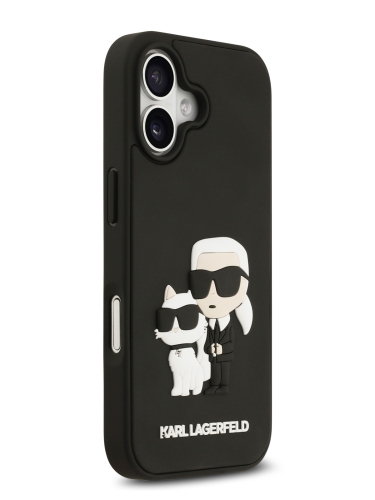 Karl Lagerfeld для iPhone 17 чехол 3D Rubber NFT Karl & Choupette Hard Black