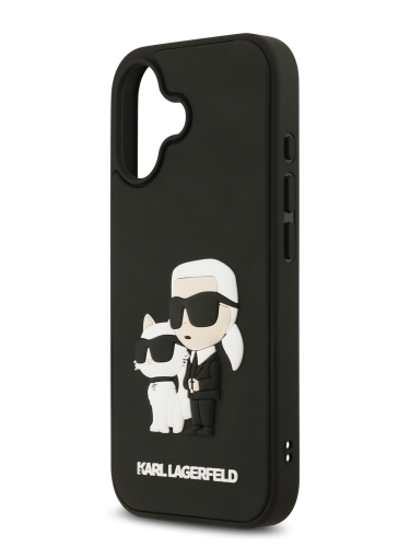 Karl Lagerfeld для iPhone 17 чехол 3D Rubber NFT Karl & Choupette Hard Black