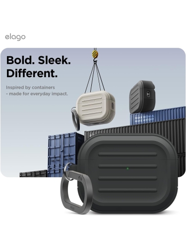 Elago для AirPods Pro 3 чехол Armor Silicone Hang case Black