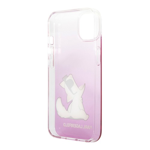 Чехол Karl Lagerfeld Choupette Fun Hard Gradient для iPhone 13, розовый