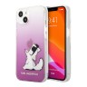 Чехол Karl Lagerfeld Choupette Fun Hard Gradient для iPhone 13, розовый