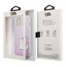 Чехол Karl Lagerfeld Choupette Fun Hard Gradient для iPhone 13, розовый