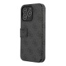 Чехол Guess PU 4G Big metal logo Booktype для iPhone 13 Pro Max, серый