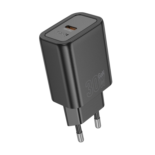 HOCO сетевое зарядное устройство N63 Gentle charger Type-C PD30W + USB-A QC3.0 Black