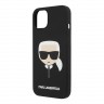 Чехол Karl Lagerfeld Liquid silicone Karl's Head для iPhone 13, черный
