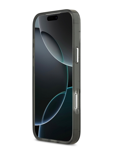 Karl Lagerfeld для iPhone 17 Pro чехол IML KL Monogram Metal camera Hard Black (MagSafe)