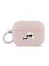 Karl Lagerfeld для Airpods Pro 3 чехол PU Saffiano Monogram with ring NFT Metal Head Karl & Choup Pink