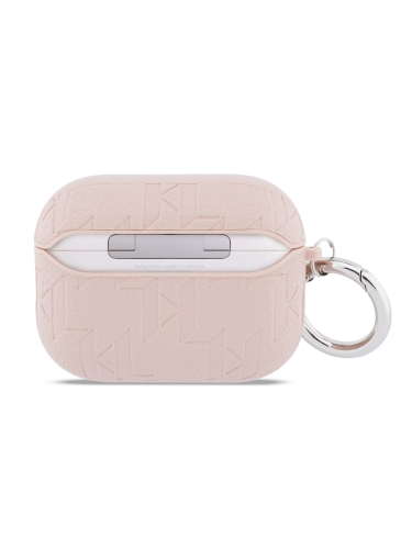 Karl Lagerfeld для Airpods Pro 3 чехол PU Saffiano Monogram with ring NFT Metal Head Karl & Choup Pink