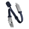 Energea Кабель Sheath Key 2-in-1 USB-C to C+A 60W 480 Mbps Blue 15cm