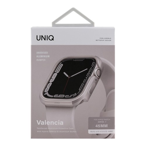 Чехол Uniq Valencia aluminium для Apple Watch 45/44 мм, Starlight