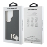 Karl Lagerfeld для Galaxy S26 Ultra чехол PU Full Wrapped K HEAD Metal logo & Cam Hard Black (MagSafe)