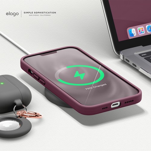 Чехол Elago Soft Silicone для iPhone 13, Burgundy
