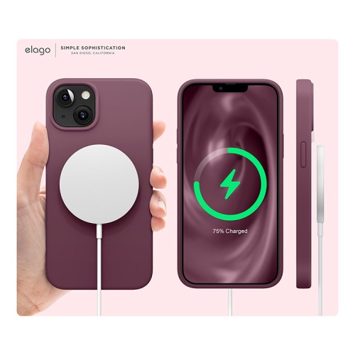 Чехол Elago Soft Silicone для iPhone 13, Burgundy