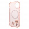 Чехол Lagerfeld Karl&Choupette Hard для iPhone 14, розовый (MagSafe)