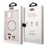 Чехол Lagerfeld Karl&Choupette Hard для iPhone 14, розовый (MagSafe)