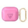 Чехол Guess Translucent Palm Tree с карабином для Airpods 3 (2021), розовый