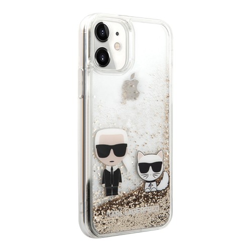 Lagerfeld Liquid glitter Karl & Choupette Hard для 11, золотой KLHCN61GKCD