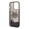 Чехол Lagerfeld Liquid glitter NFT Choupette head Hard для iPhone 14 Pro Max, черный