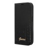 Чехол Guess PU Croco metal logo Booktype для iPhone 14 Plus, черный