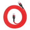 Кабель Baseus Cafule Type-C PD2.0 60W flash charging data line (1 метр), красный