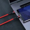 Кабель Baseus Cafule Type-C PD2.0 60W flash charging data line (1 метр), красный