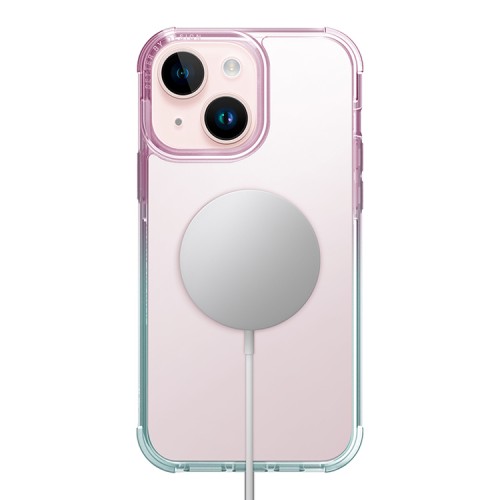 Uniq для iPhone 15 чехол Combat DUO Blue/Pink (MagSafe)
