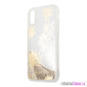Чехол Guess Glitter Palm Spring для iPhone X/XS, золотой