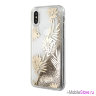 Чехол Guess Glitter Palm Spring для iPhone X/XS, золотой