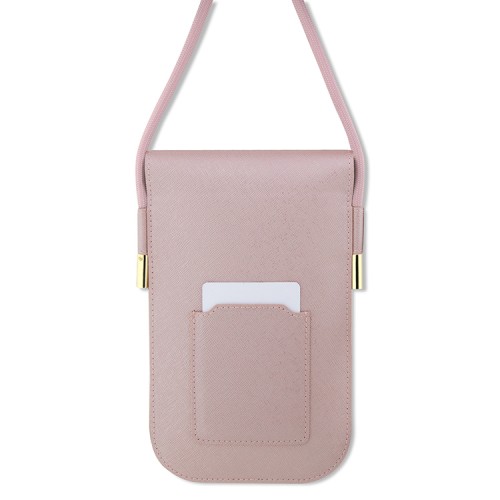 Guess для смартфонов сумка Wallet Phone Bag Saffiano Script logo with Cord Pink
