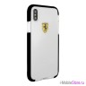 Противоударный чехол Ferrari On Track Shockproof для iPhone X/XS, прозрачный/черная рамка